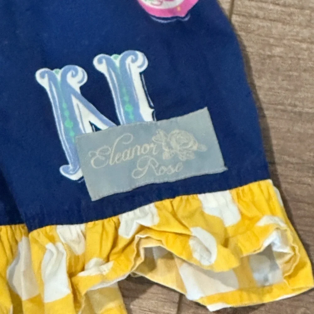 Eleanor Rose SZ 4-5 Letter Ruffle Dress with Matching Shorts